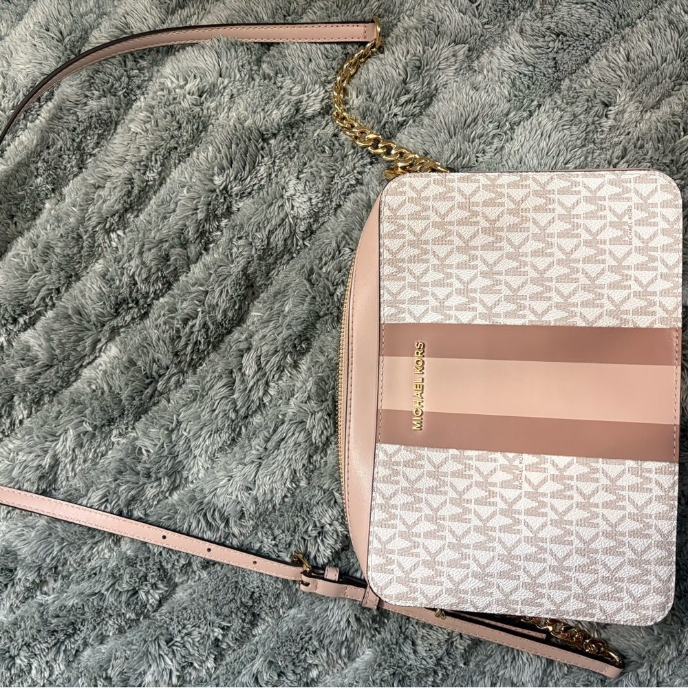Michael Kors Blush and Cream Crossbody Bag